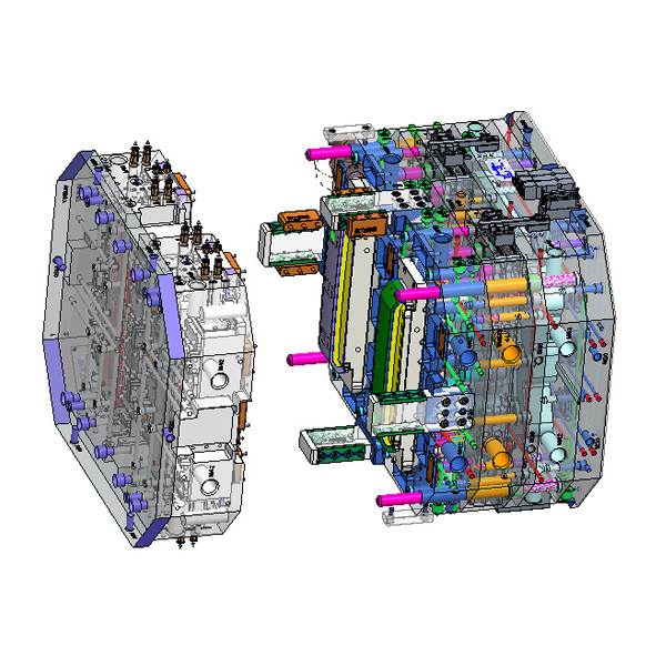 2K mold Bore back structure (slider)-2