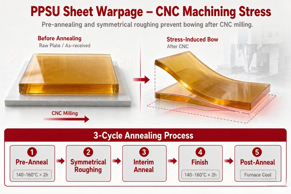 How to Prevent PPSU sheet Machining Warping
